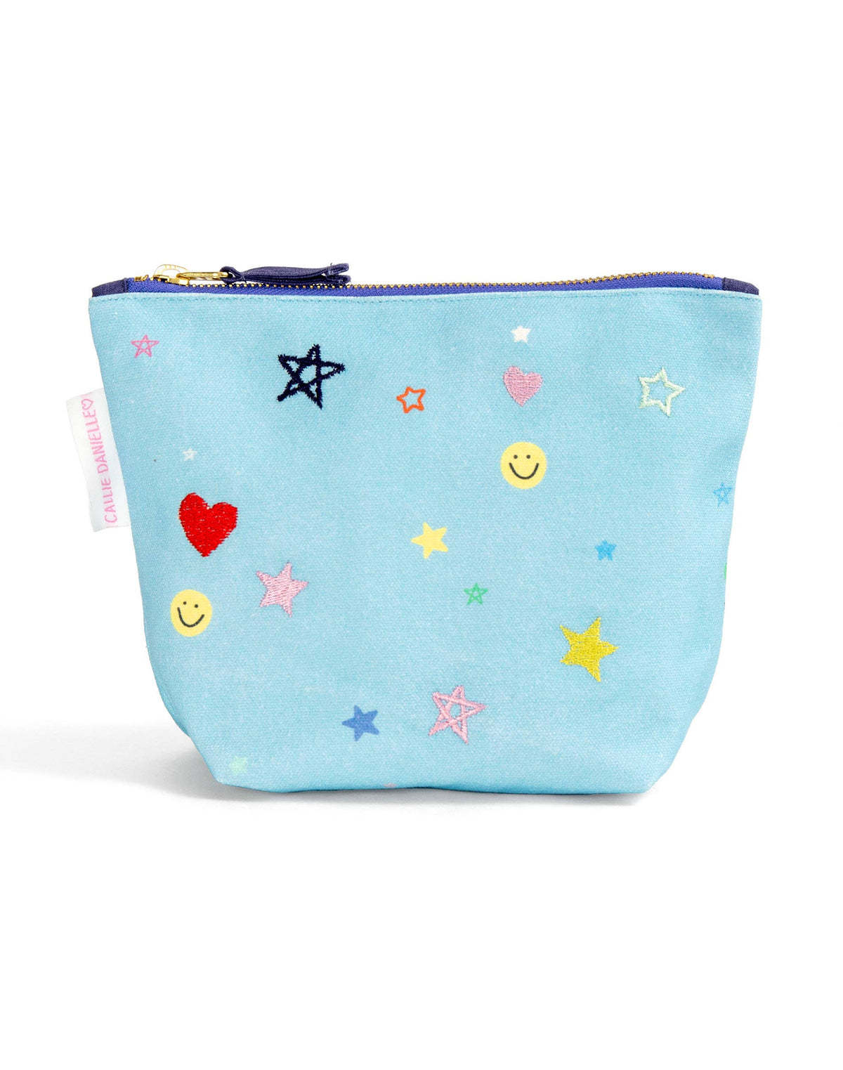 Embroidered Icons Canvas Pouch