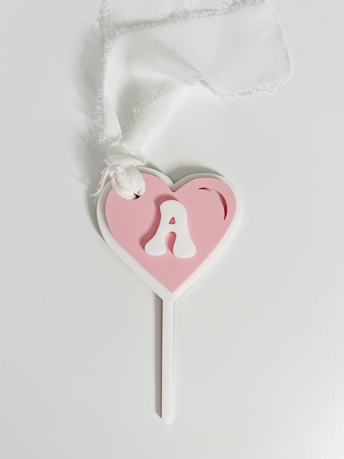 Heart Lollipop initial Tag