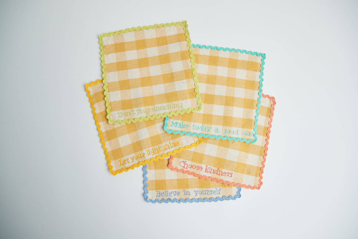 Handwoven Positive Vibes Lunchbox Napkin