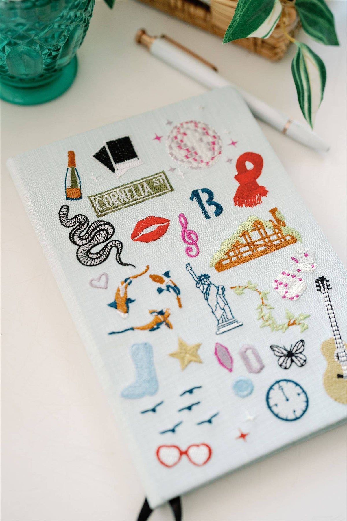Embroidered TS Icons Hardcover Notebook