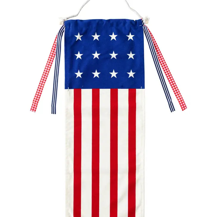 USA Flag Canvas Hanging Banner