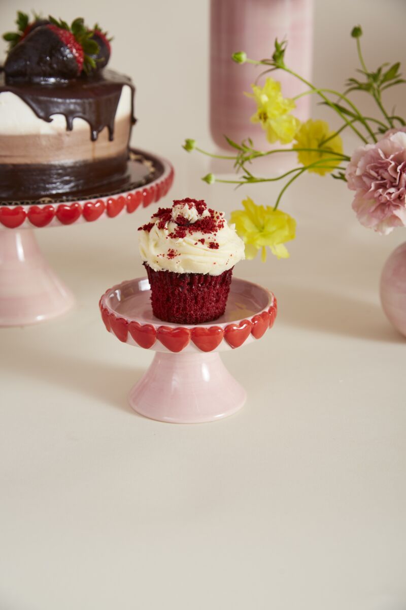 Ceramic Heart Cupcake Stand