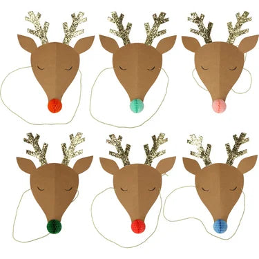Reindeer Party Hats (Set of 6)