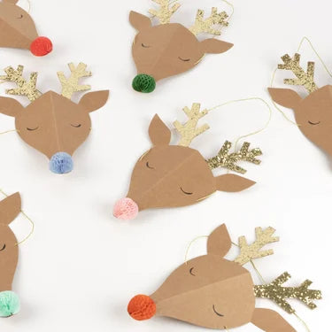 Reindeer Party Hats (Set of 6)