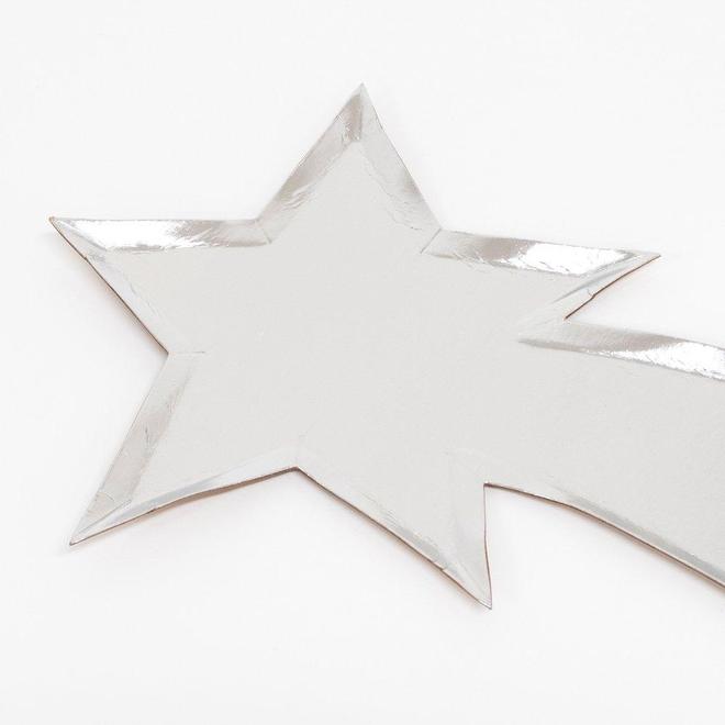 Silver Shooting Star Platters (Set of 4)