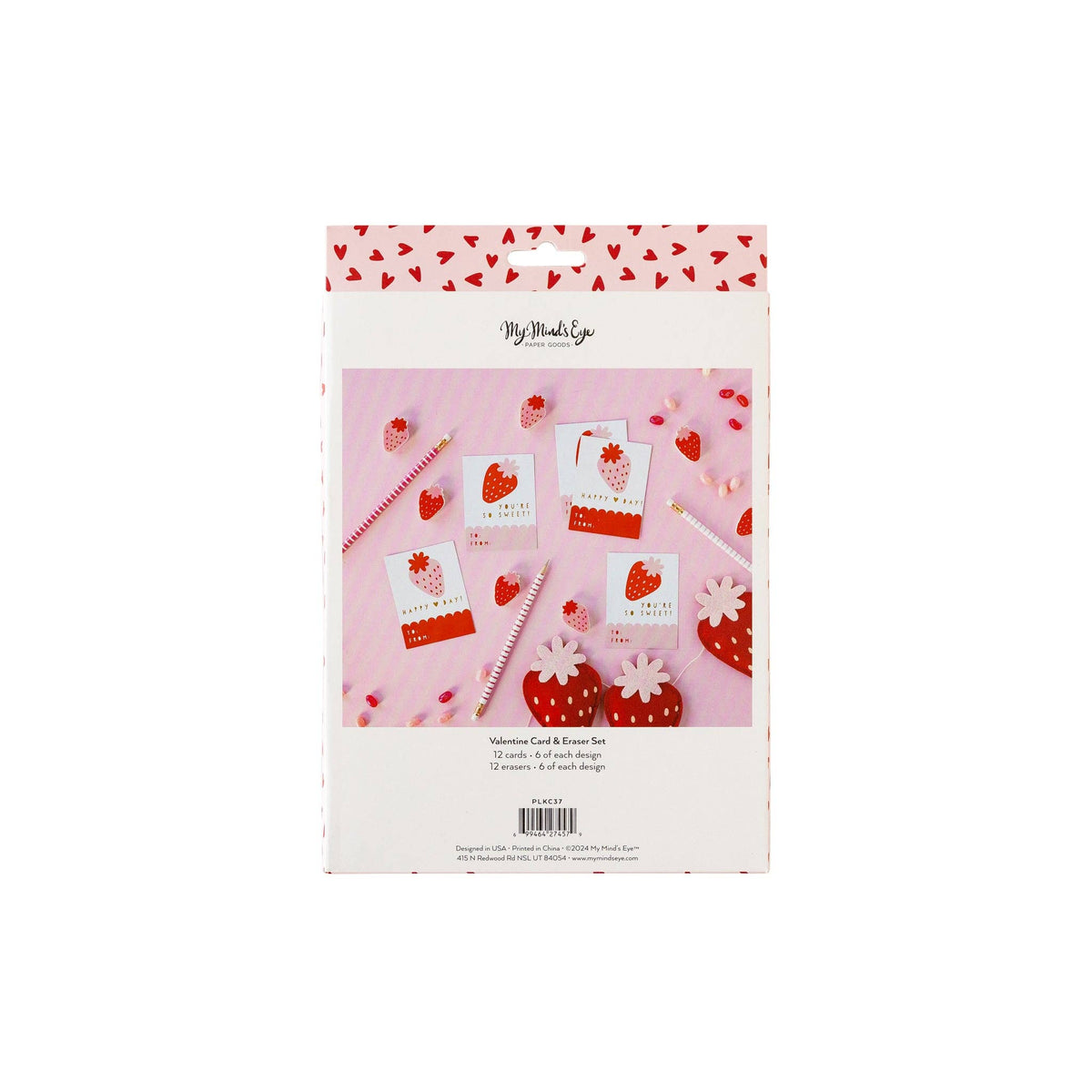 Strawberries and Hearts Valentine&#39;s Cards
