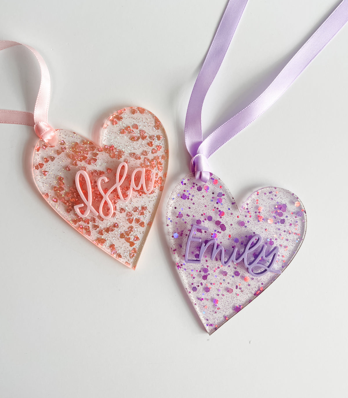 New Glitter Heart Tag