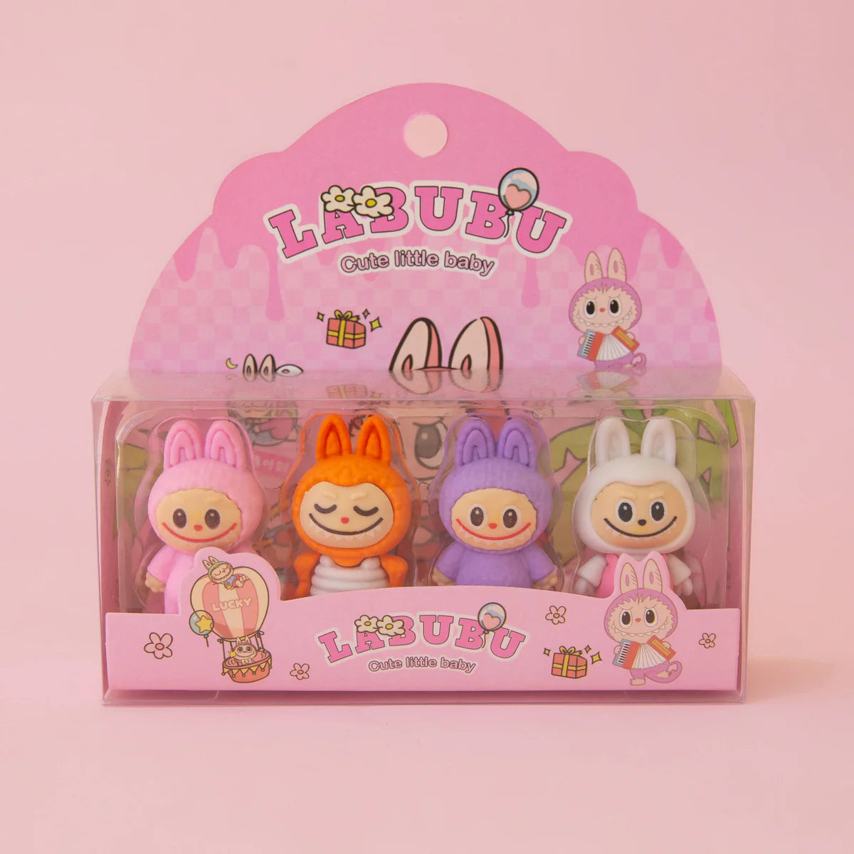 Cute Monster Eraser Set