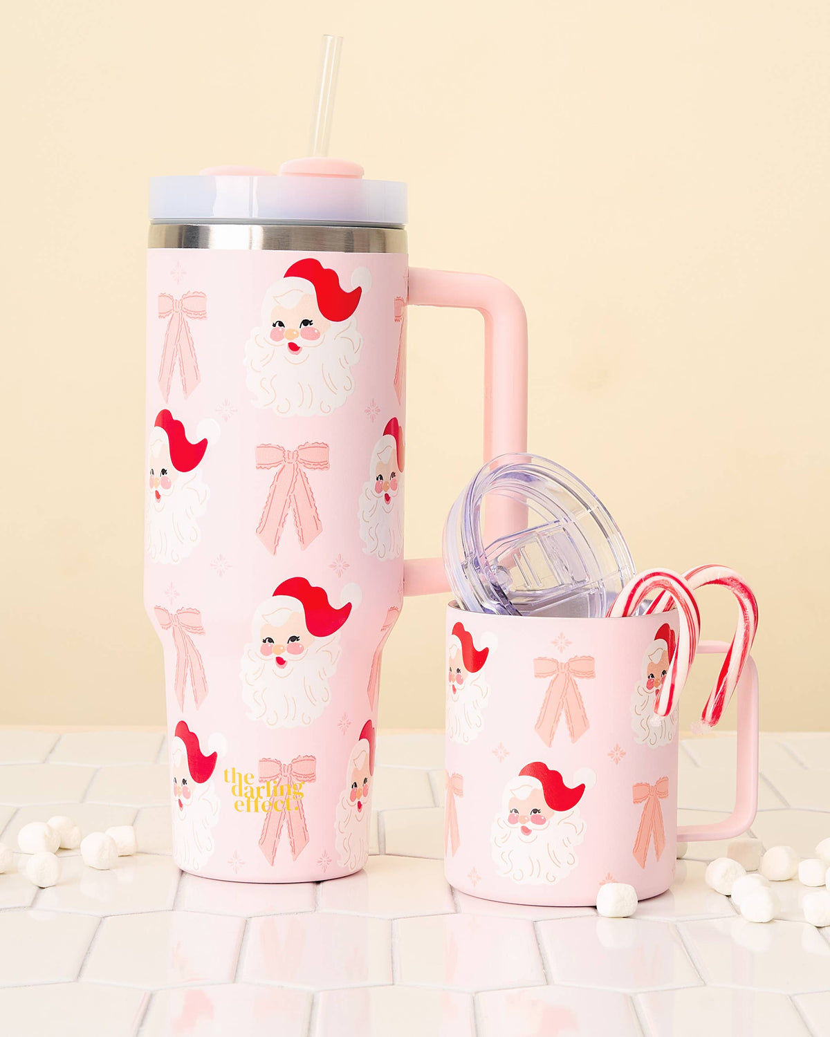 14 oz Insulated Mug-Dear Santa