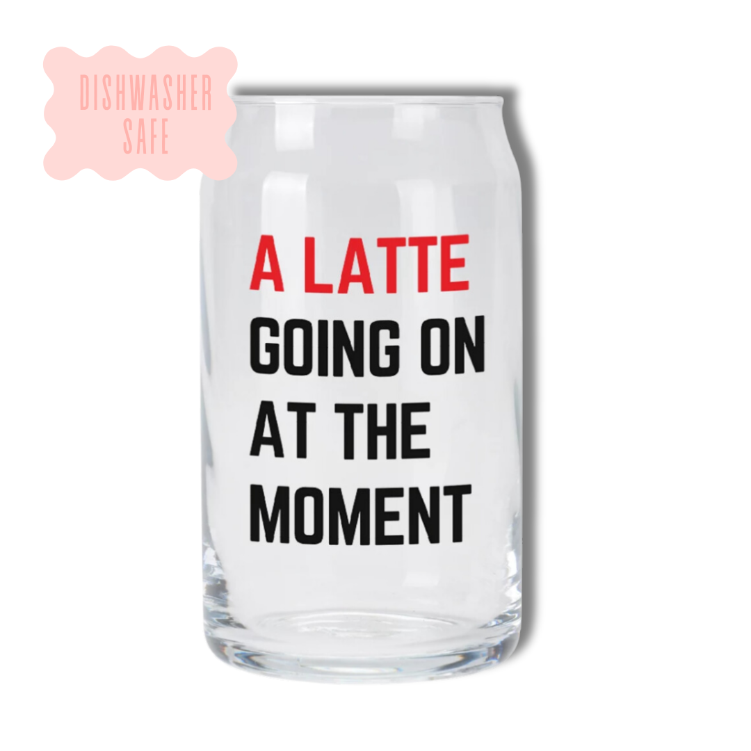 A Latte Going On  | Libbey Glass Beer Can Iced Coffee Glass