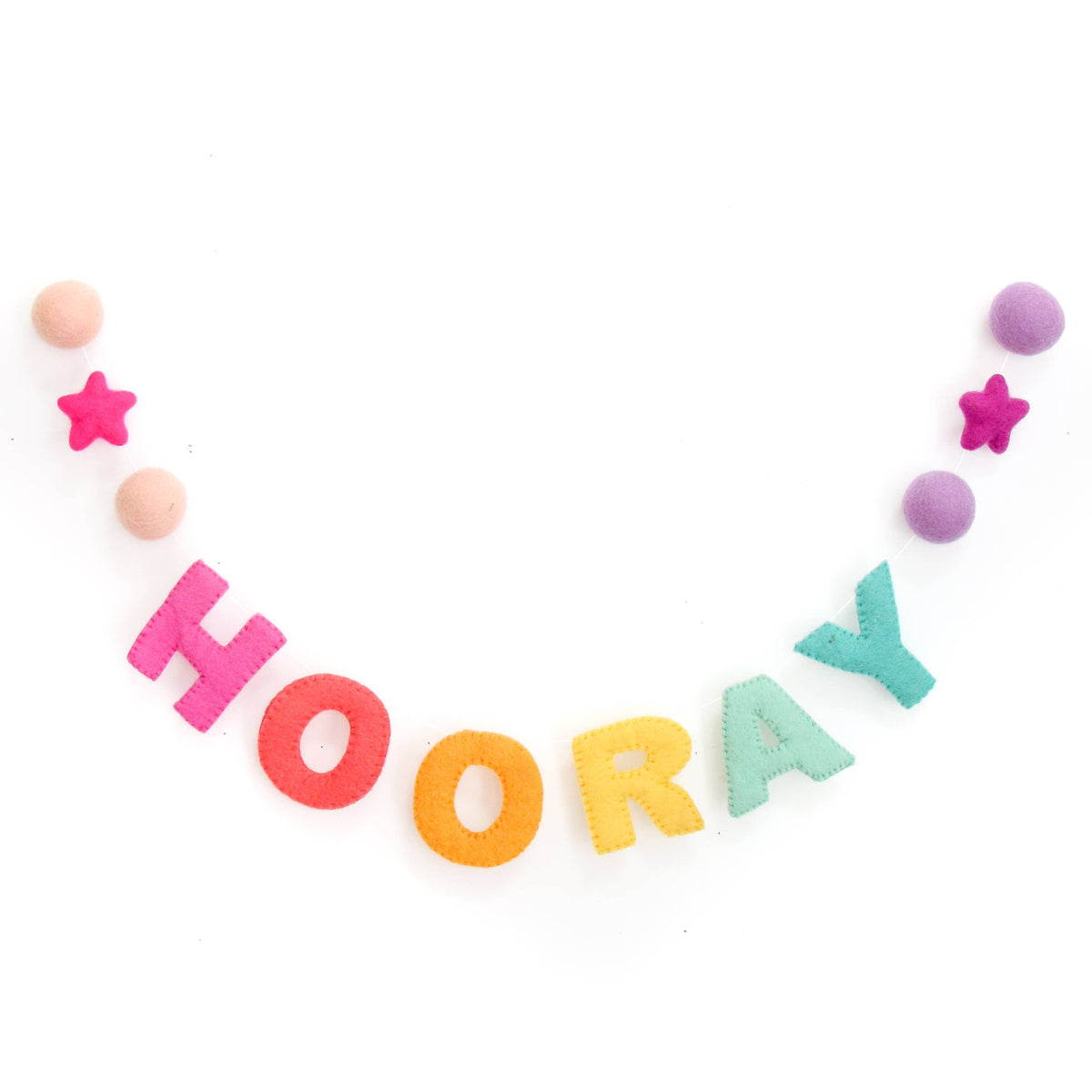 Hooray Rainbow Felt Garland