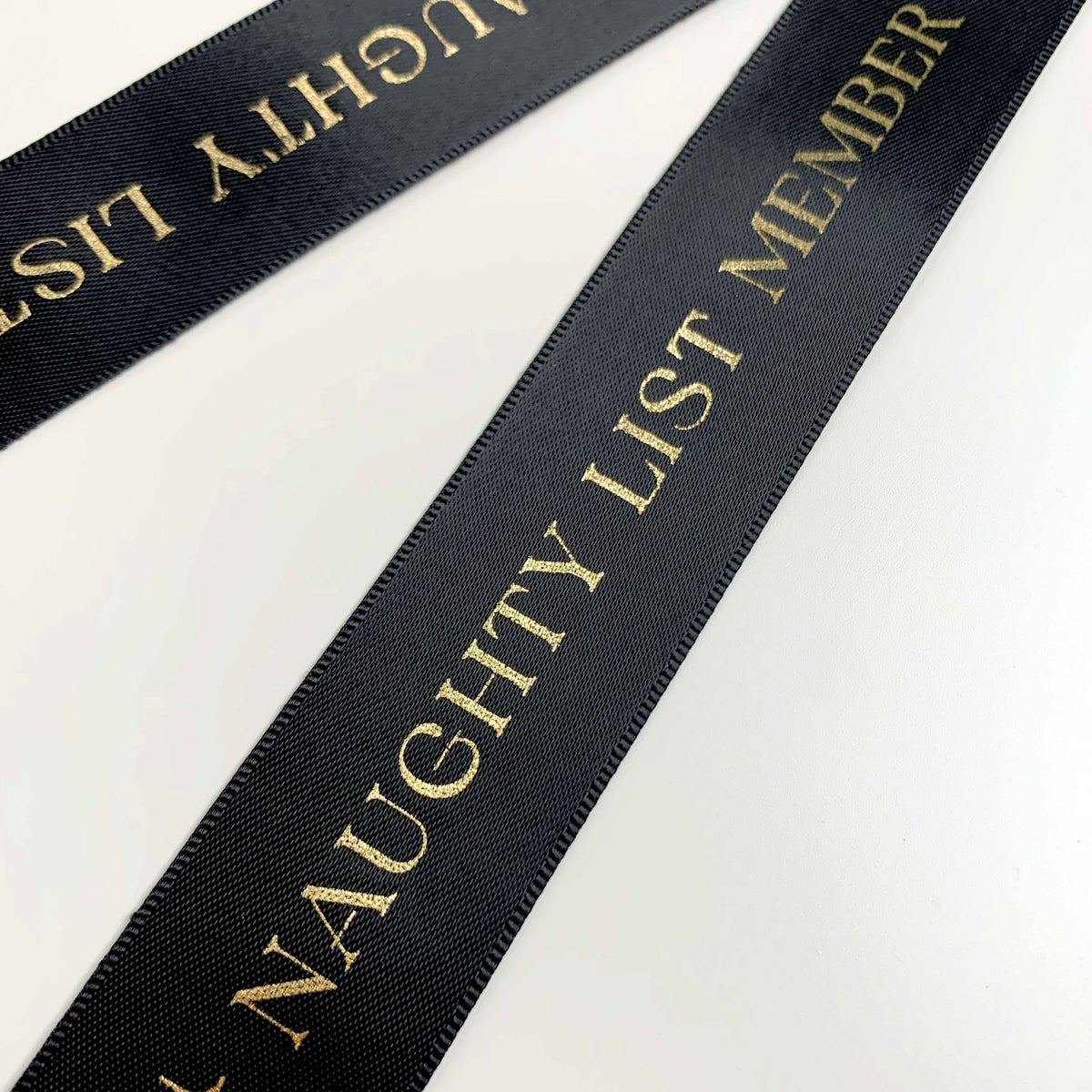 Naughty List Member Christmas Printed Ribbon - 3m