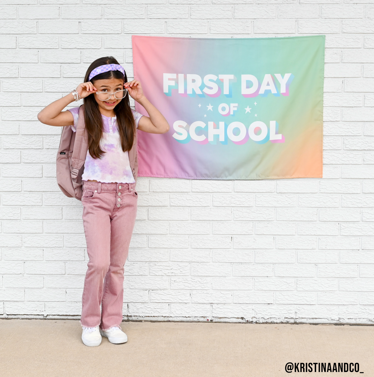 First / Last Day of School (Rainbow) Reversible Banner