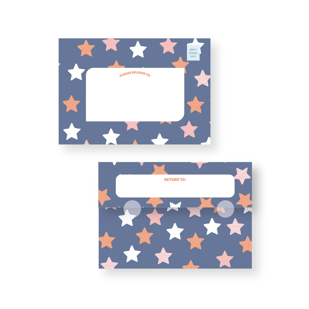 Kids Fill-in Fold Up Letter Set of 10 - Stars