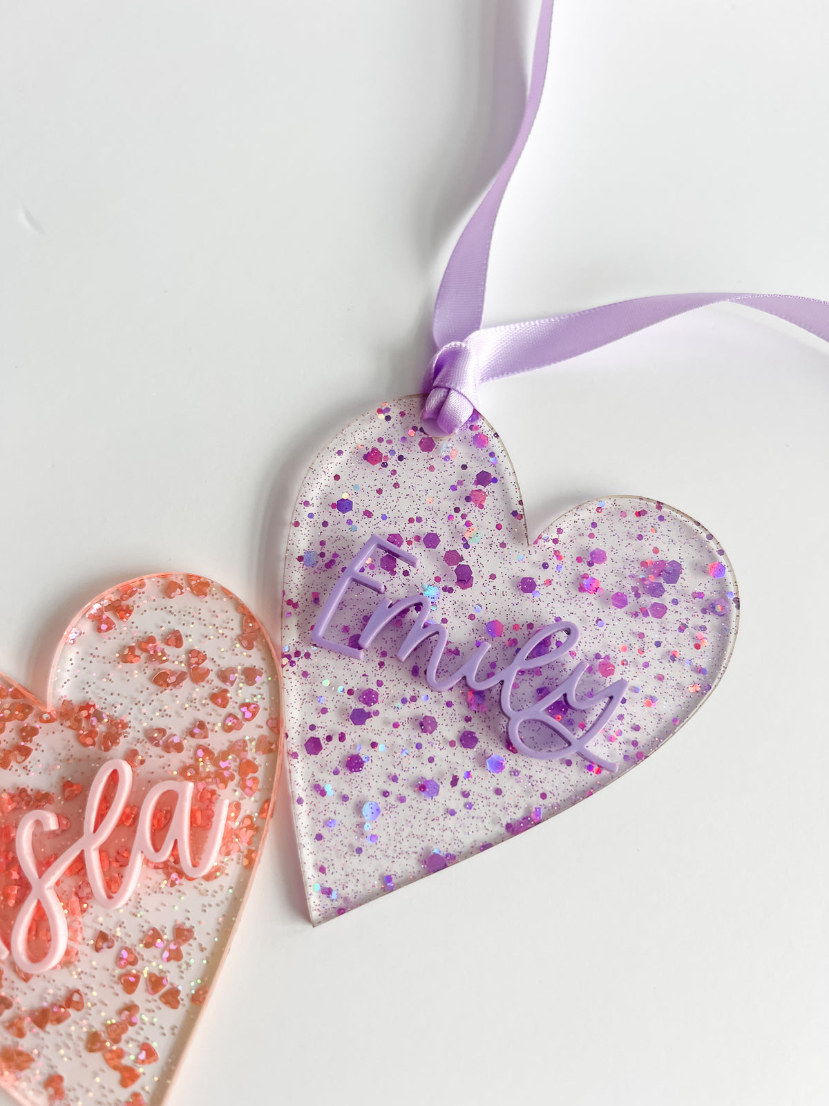 New Glitter Heart Tag