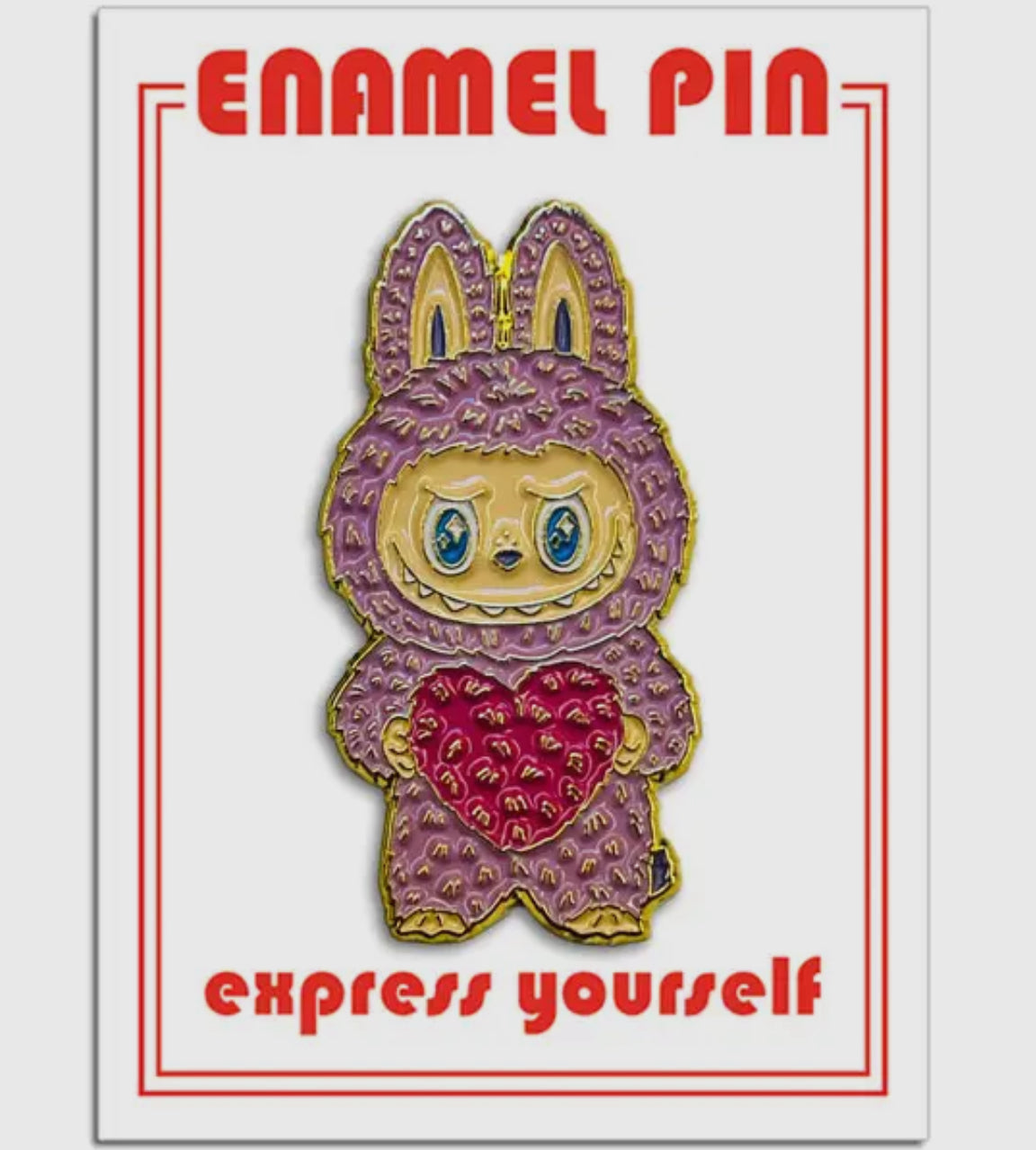 Cute Monster Heart Enamel Pin