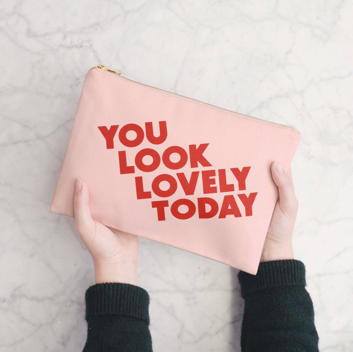 You Look Lovely Today - Blush Pink Pouch