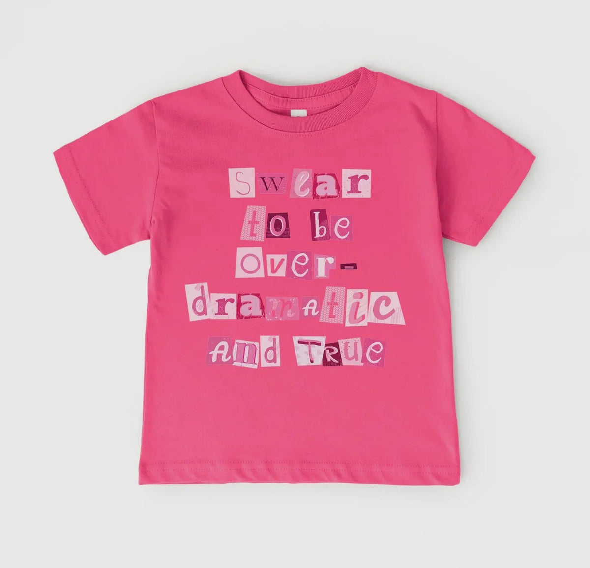 Over Dramatic Kids Tee Pink