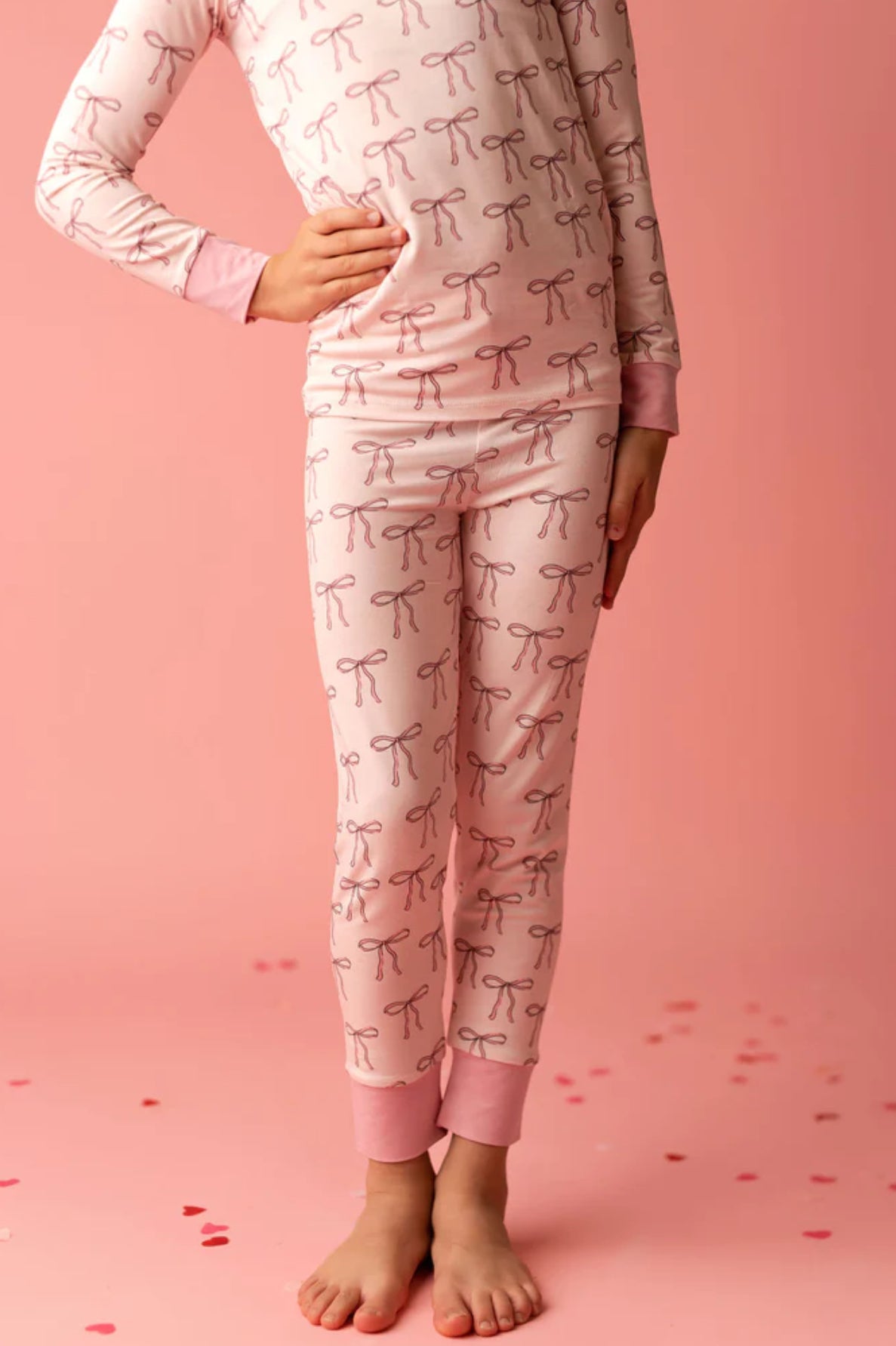 PRE-ORDER Bows Bamboo Pajama Set (Kids and Women&#39;s)