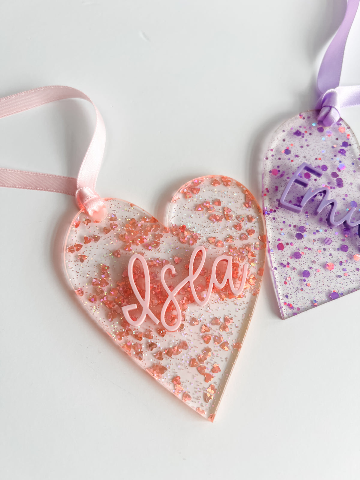 New Glitter Heart Tag