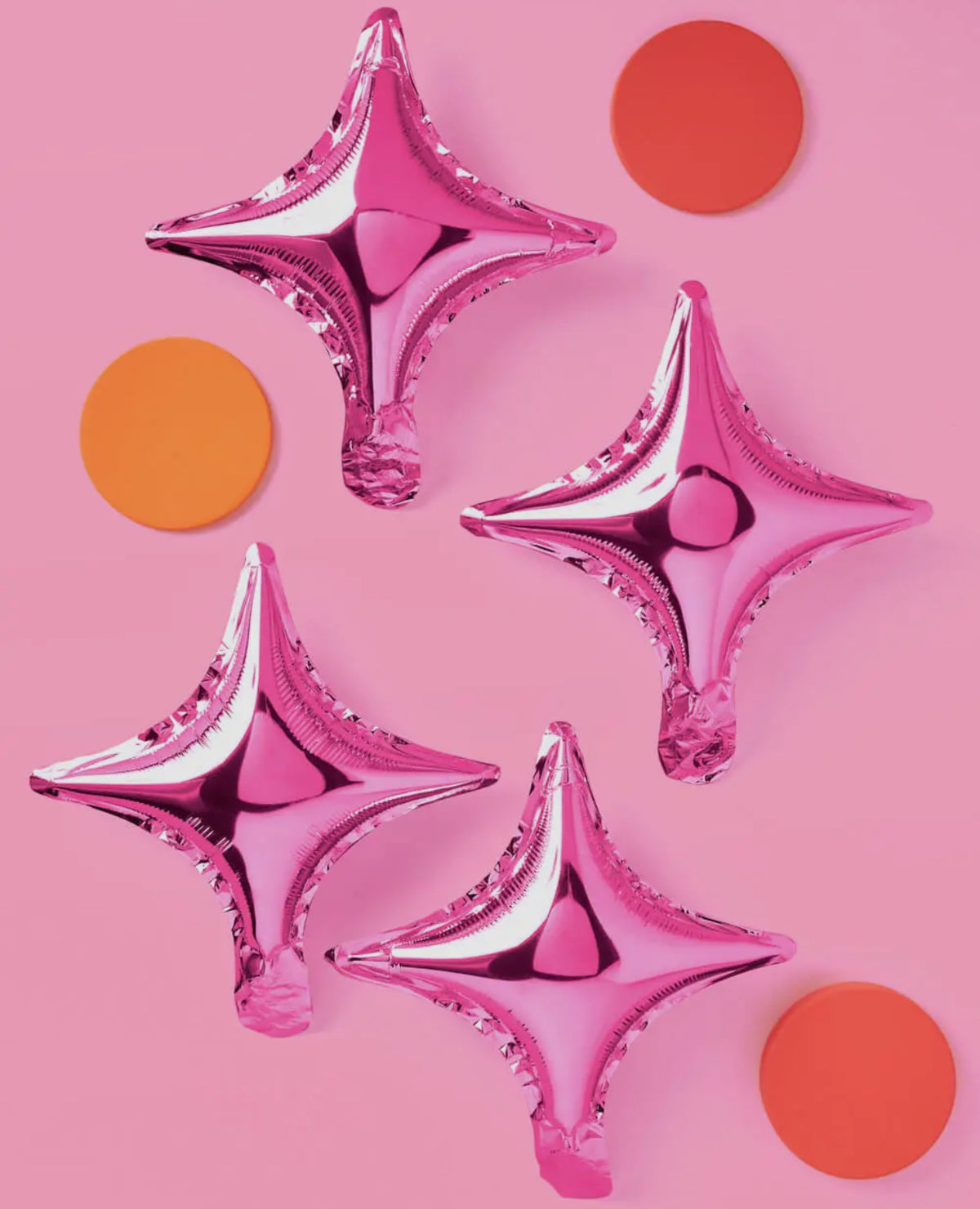 Pink Sparkle Foil Balloons (Set of 6)