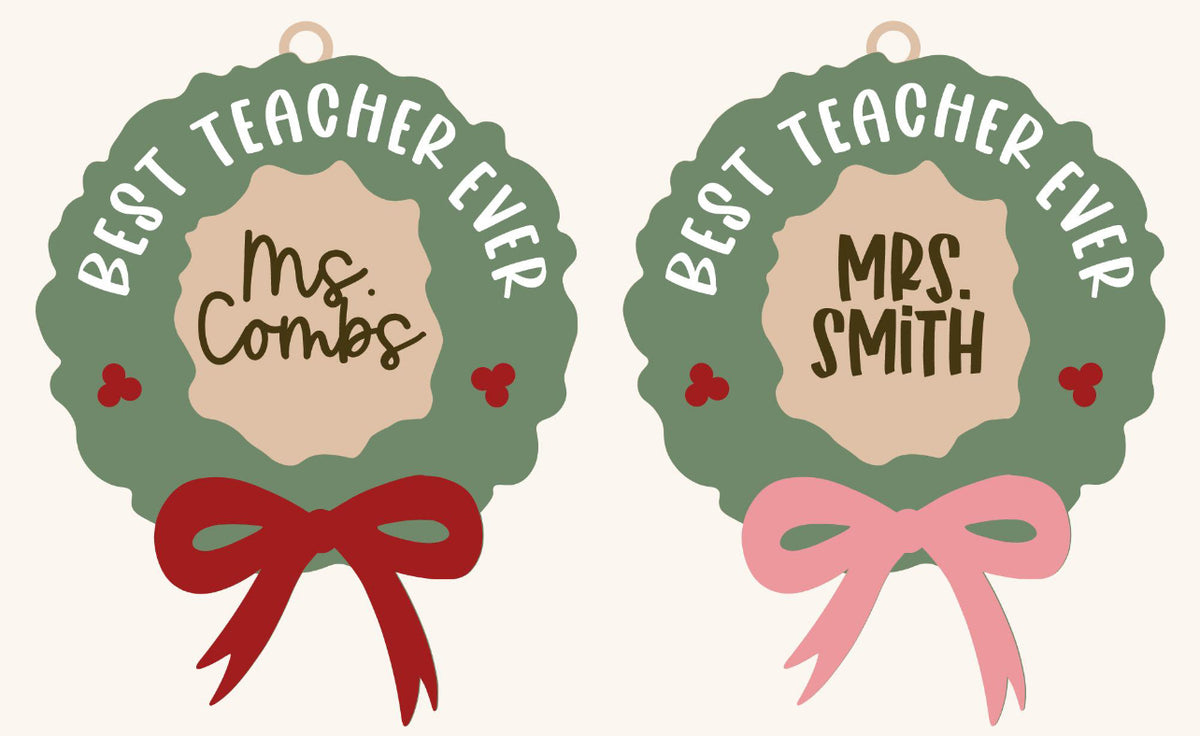 Teacher Wreath Ornament