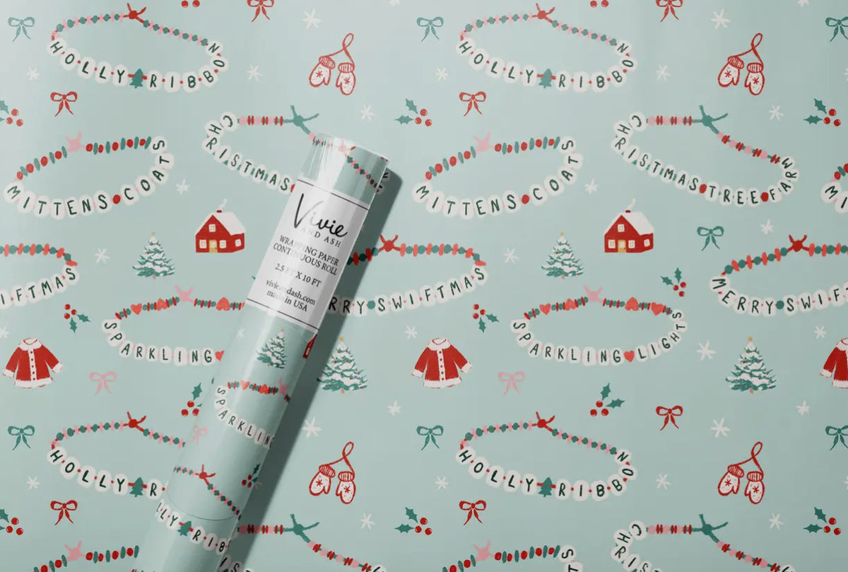 Minty Blue Merry Swiftmas Wrapping Roll