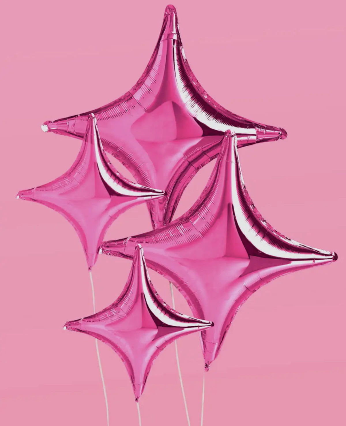 Pink Sparkle Foil Balloons (Set of 6)