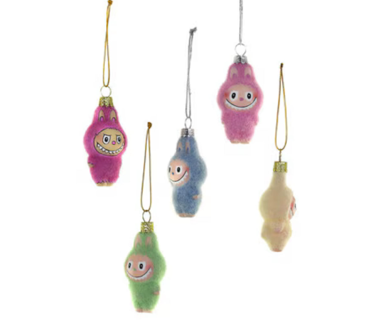 Mini Fuzzy Monster Surprise Glass Ornament