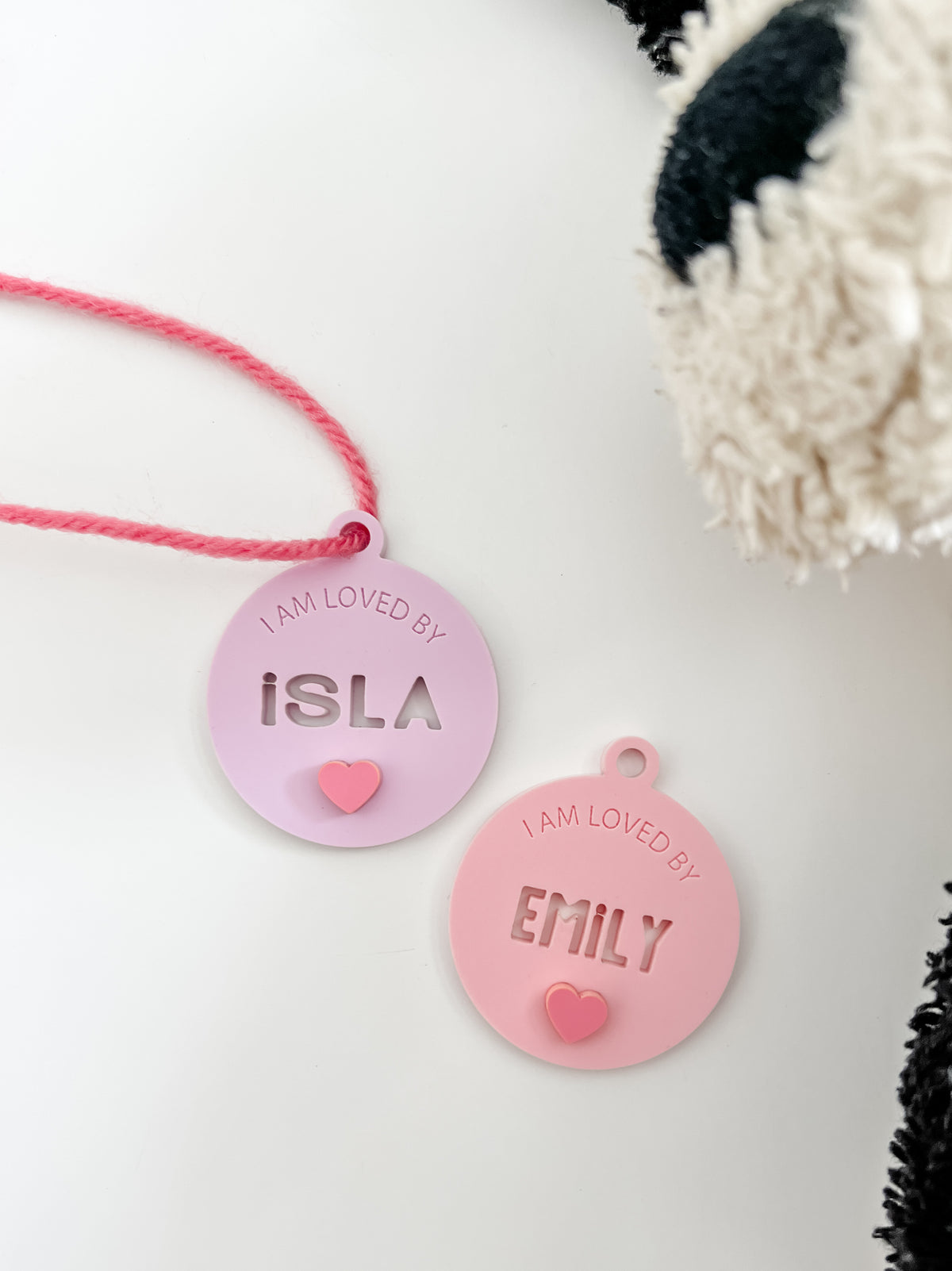 I am Loved By…Acrylic Stuffie Tag