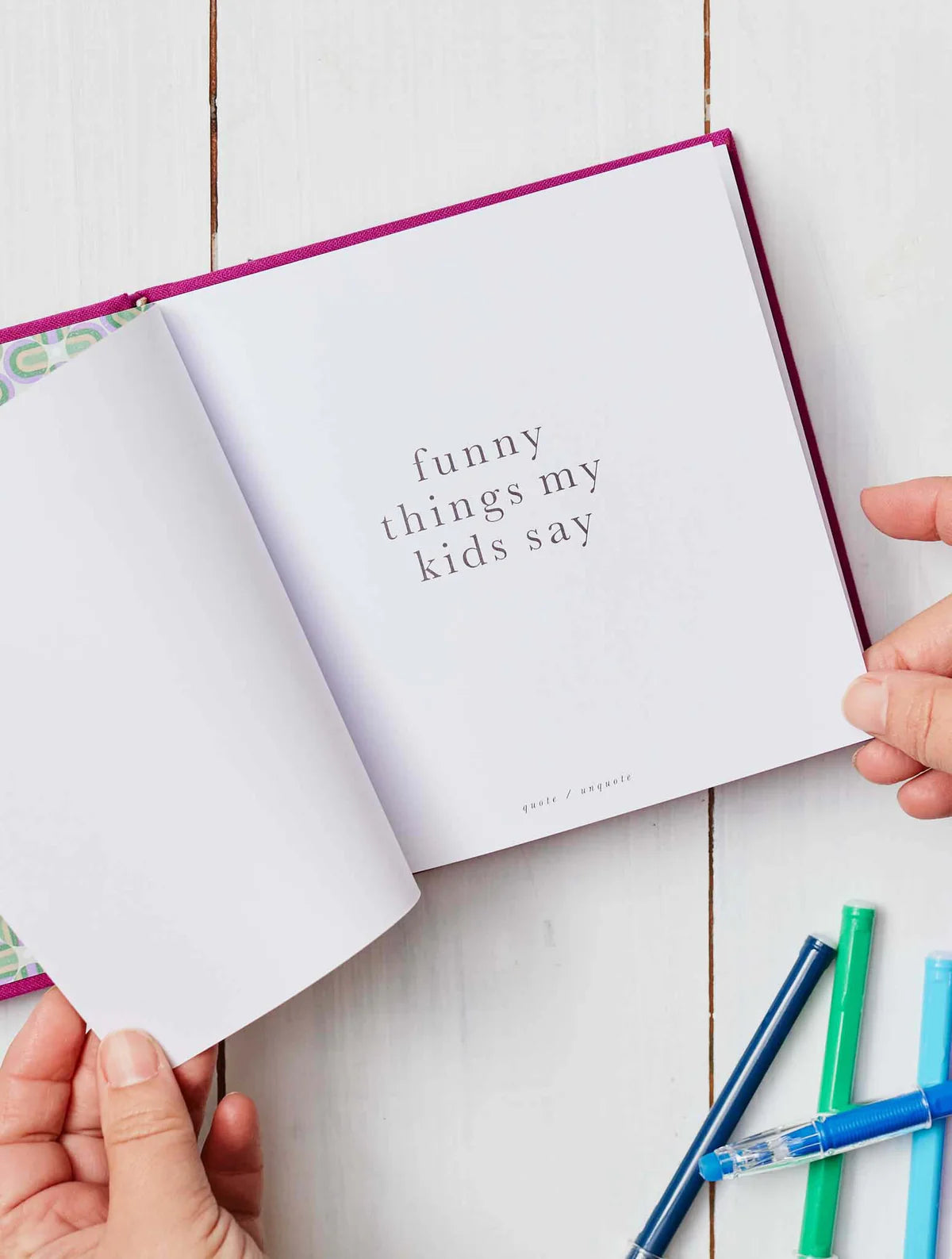 Funny Things My Kids Say Linen Keepsake Journal