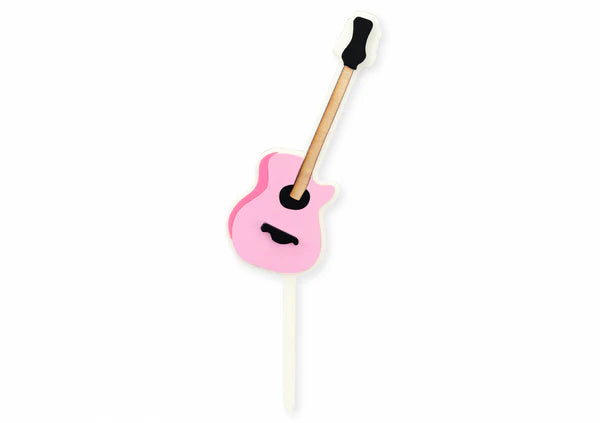 Pink Guitar- Cake Topper