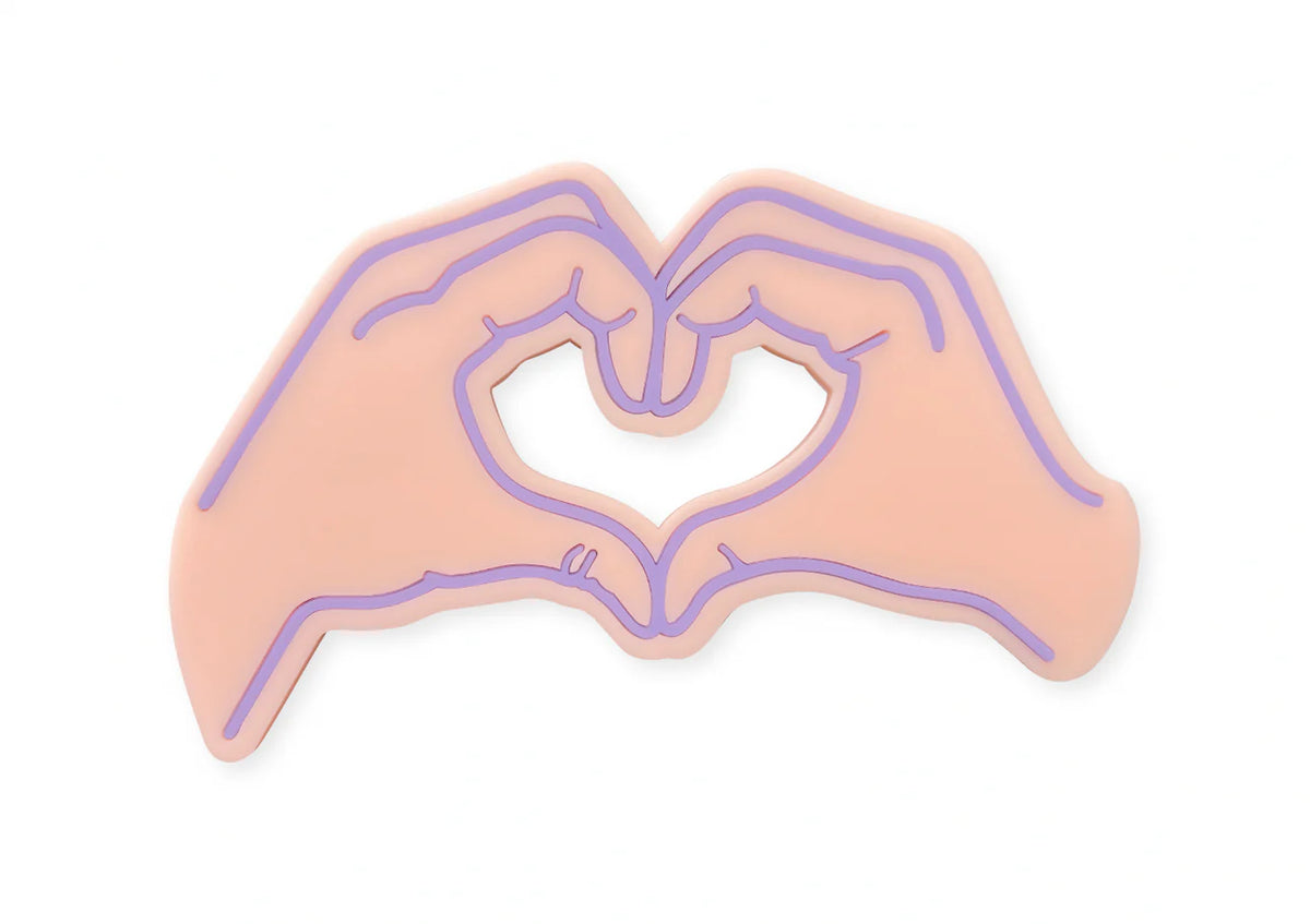 Lilac Heart Hands- Cake Charm