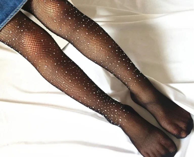 Childrens Rhinestone Tights- Choose Color