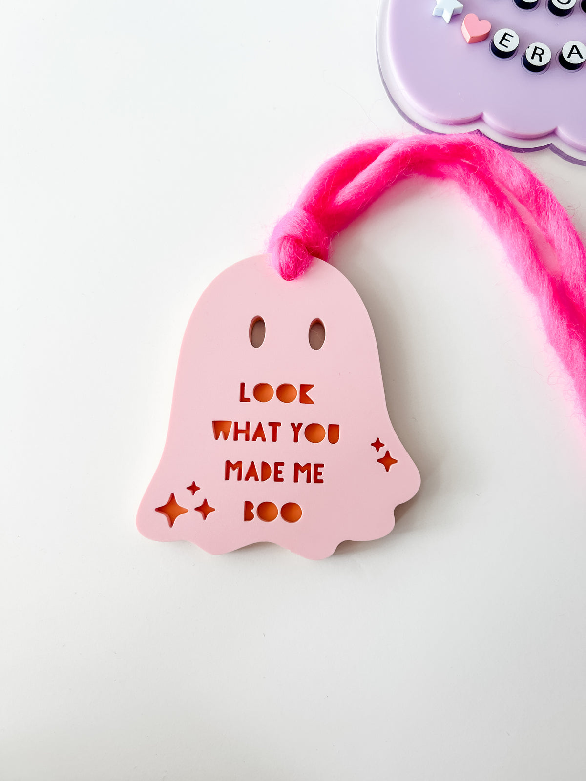 Look What You Made Me Boo Acrylic Tag