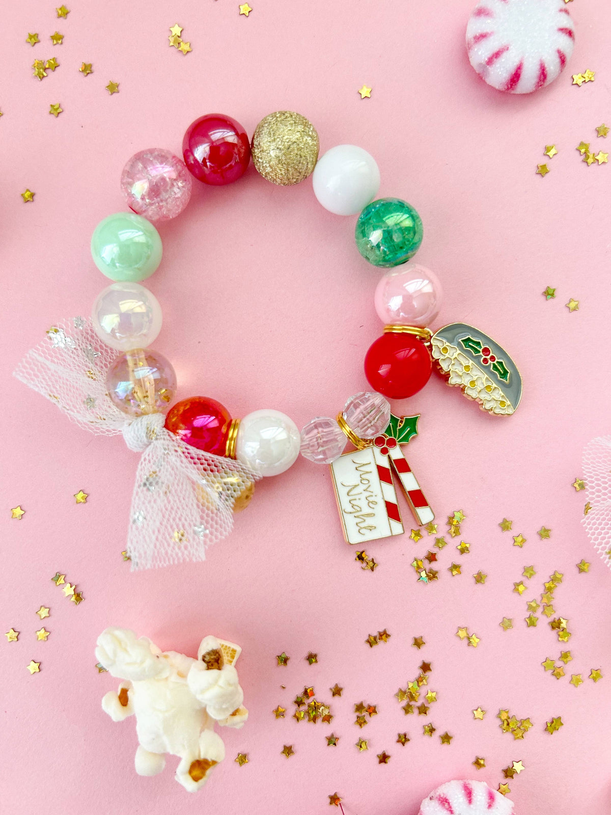 Holiday Christmas Movie Night Charm Bracelet