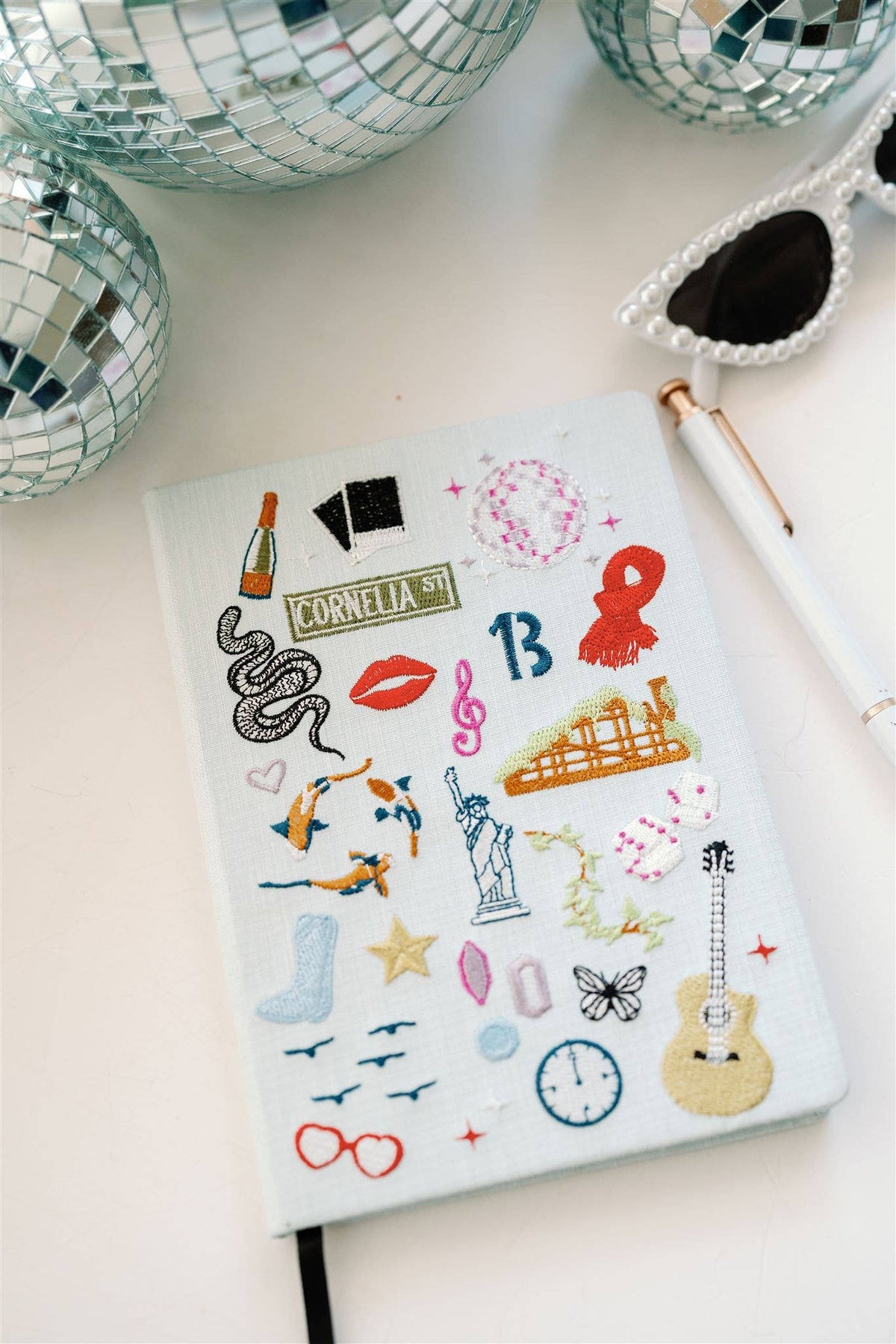 Embroidered TS Icons Hardcover Notebook