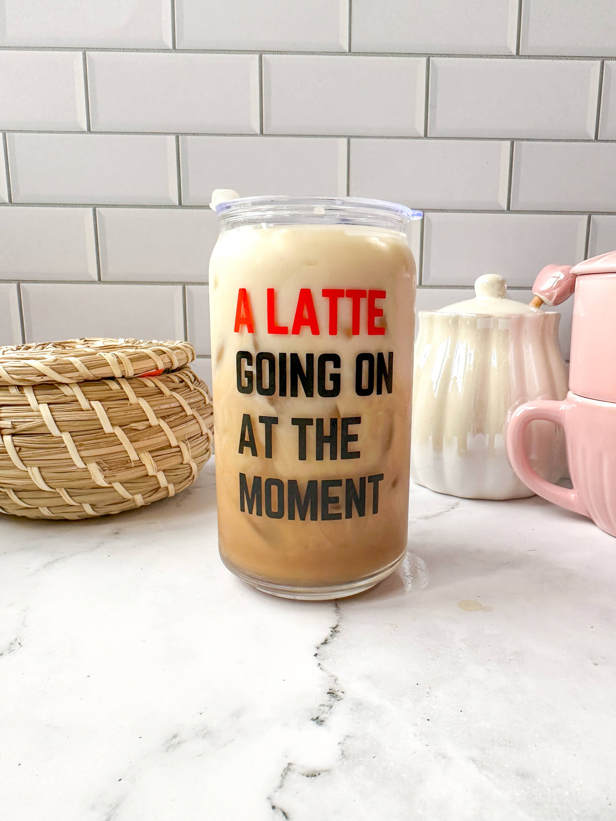 A Latte Going On  | Libbey Glass Beer Can Iced Coffee Glass