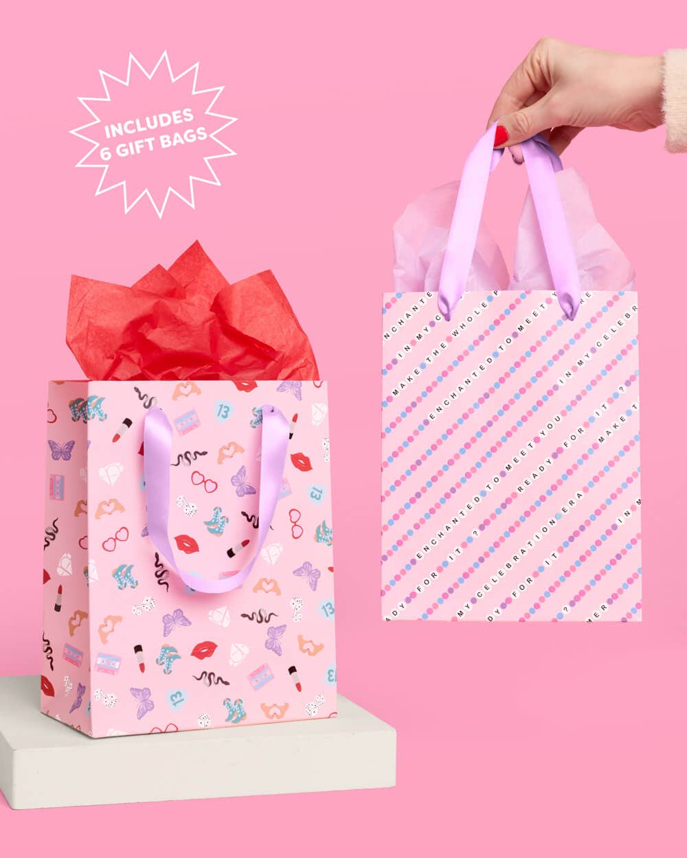 Gifting Era Bag Set - 6 gift bags, swiftie christmas birthday gift