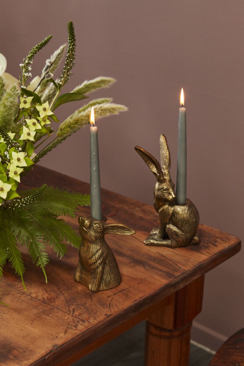 Halycon Hare Candle Holder (Set of 1)