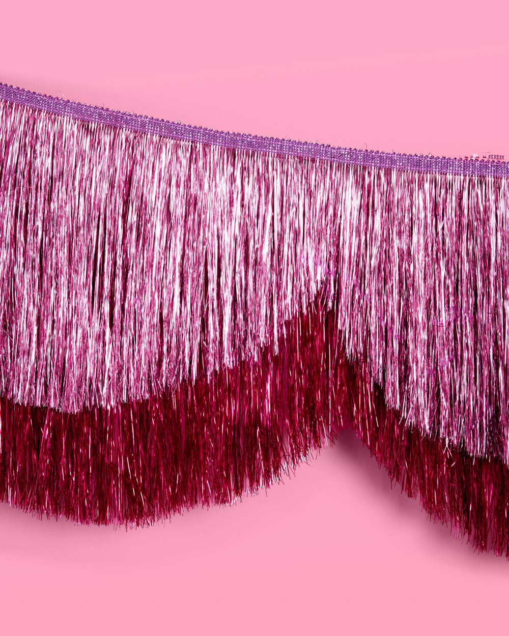 Tickled Pink Fringe - scalloped banner, purple