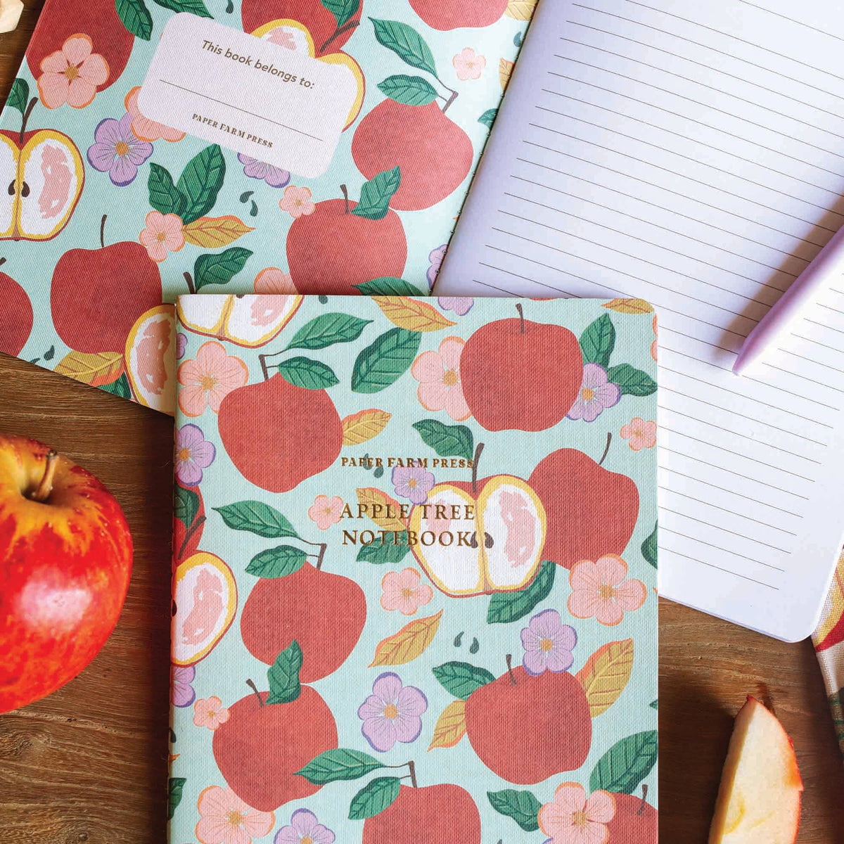What you Water Grows Apple Tree  Stitched Notebook