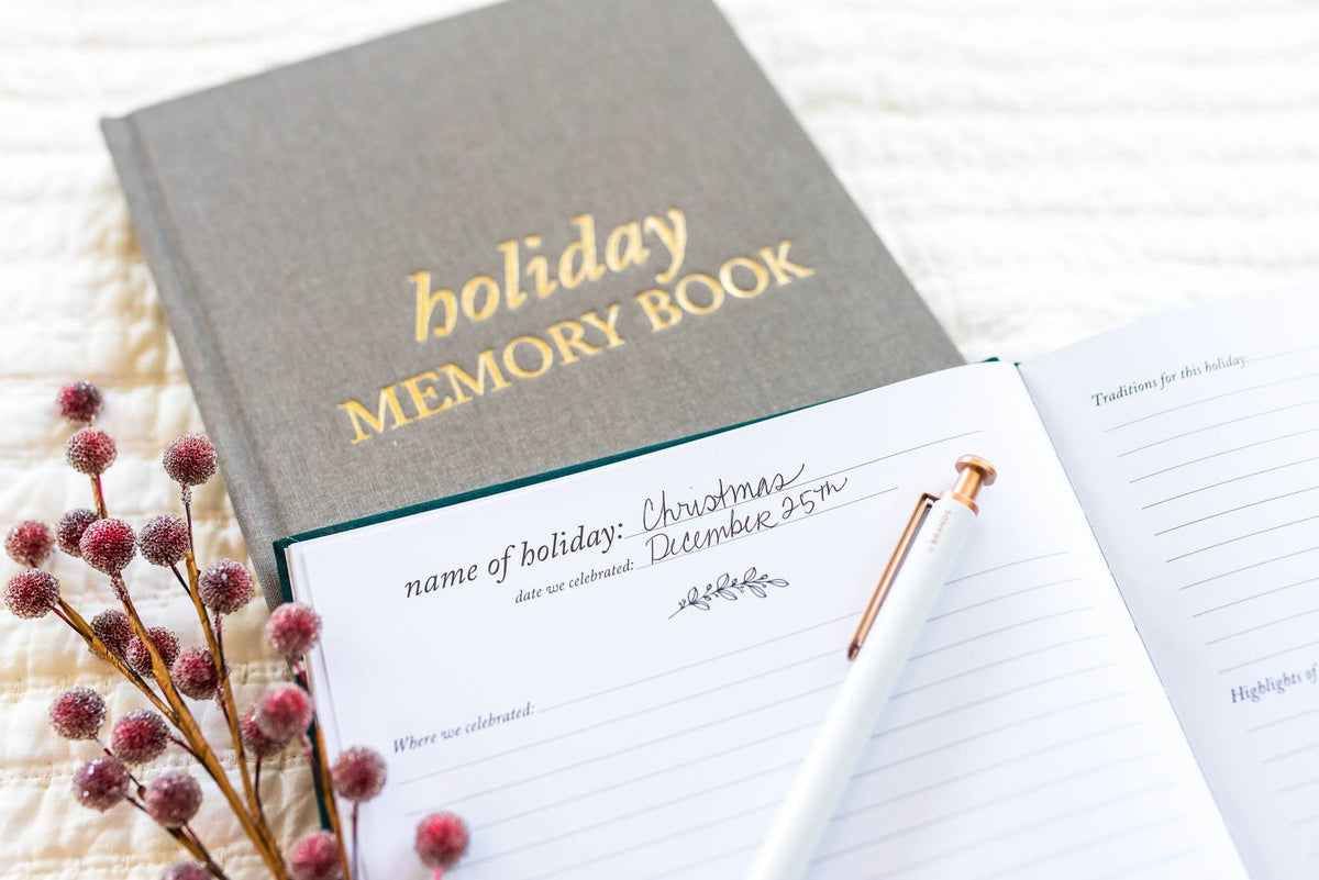 Holiday Memory Book &amp; Family Keepsake | Memory Scrapbook