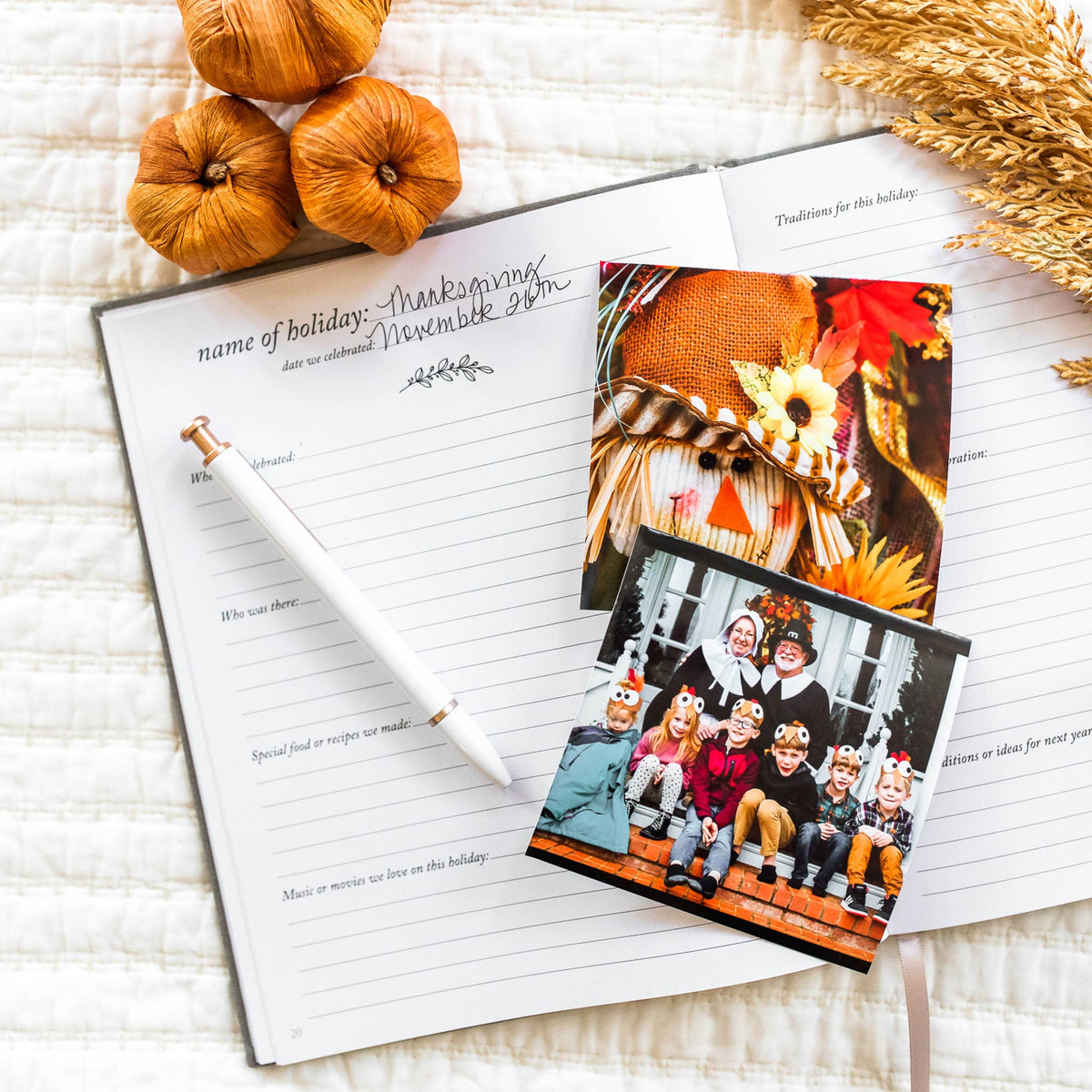 Holiday Memory Book &amp; Family Keepsake | Memory Scrapbook