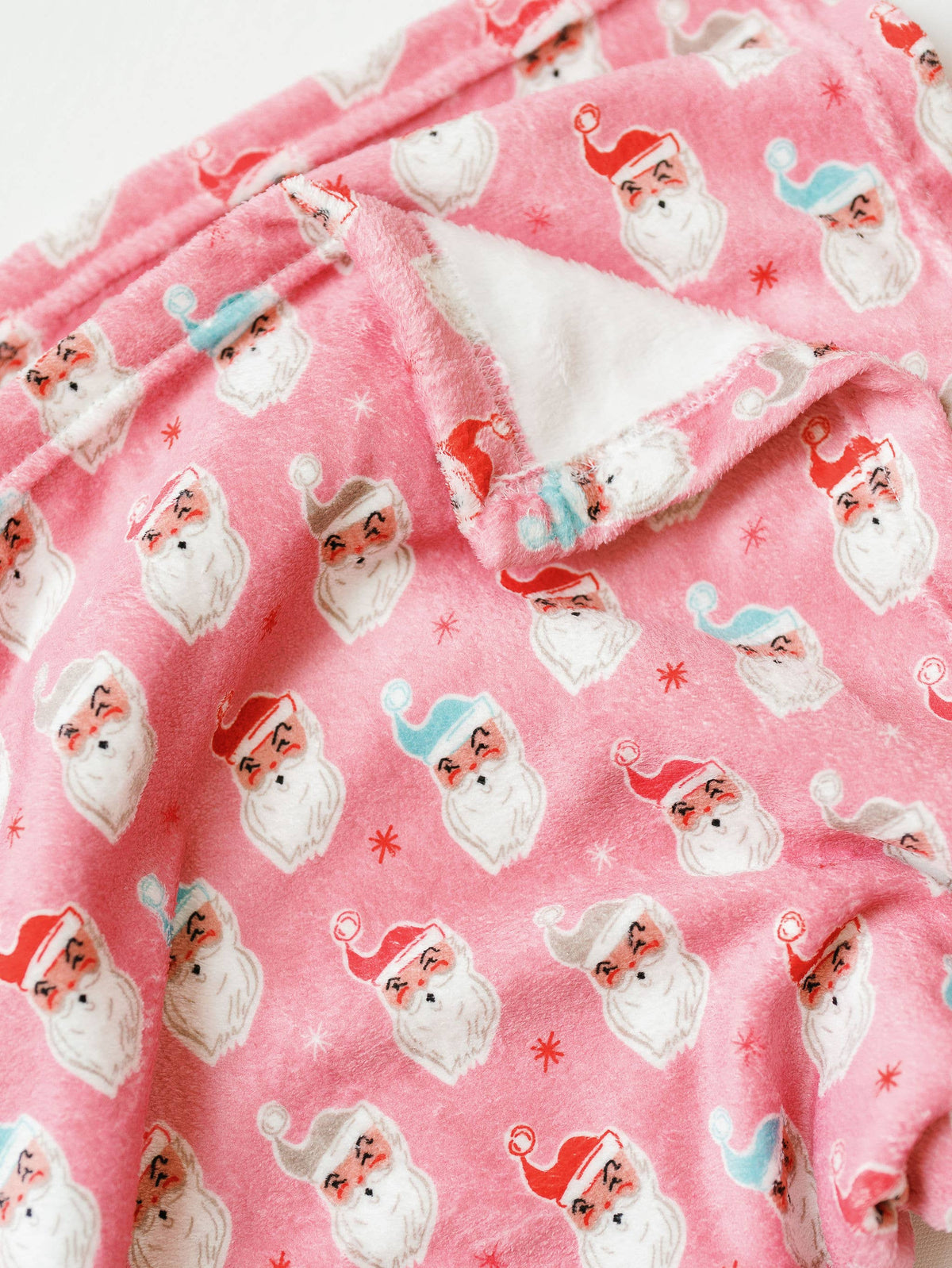 Santa 50x60 Minky Blanket + Bag Set