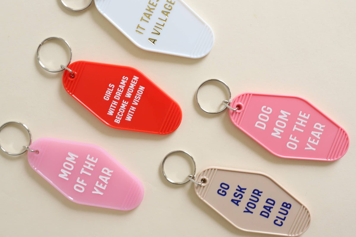 Mom of the Year Retro Keychain