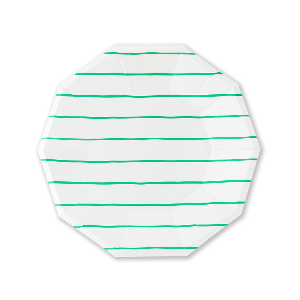 Frenchie Striped Clover Plates Large-  8 Pk.