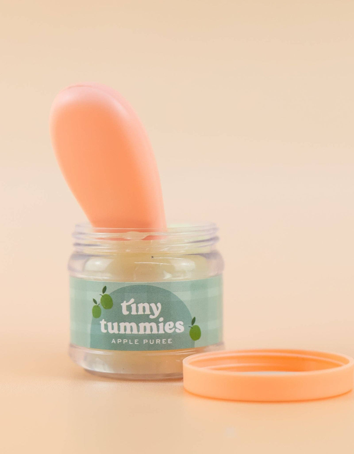 Tiny Tummies - Apple jelly food - Jar and spoon - Tiny Harlow