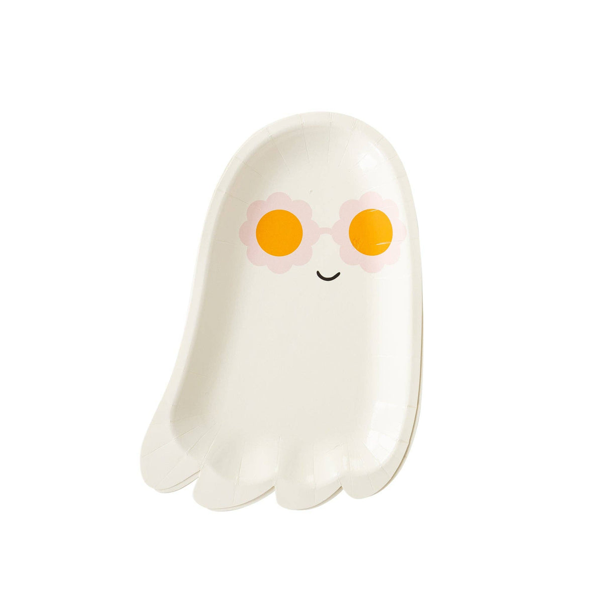 Hey Pumpkin Sunny Ghost Shaped Paper Plate