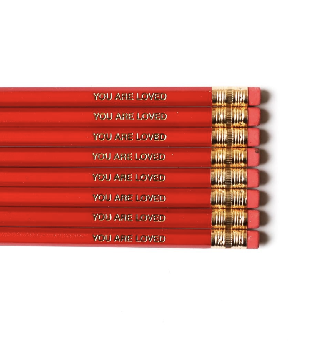 Pencil Set, You Are Loved (Red)